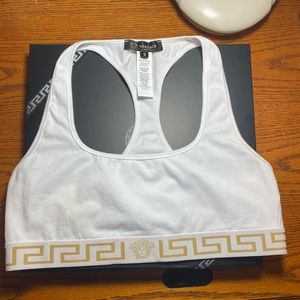 Authentic white Versace bralette